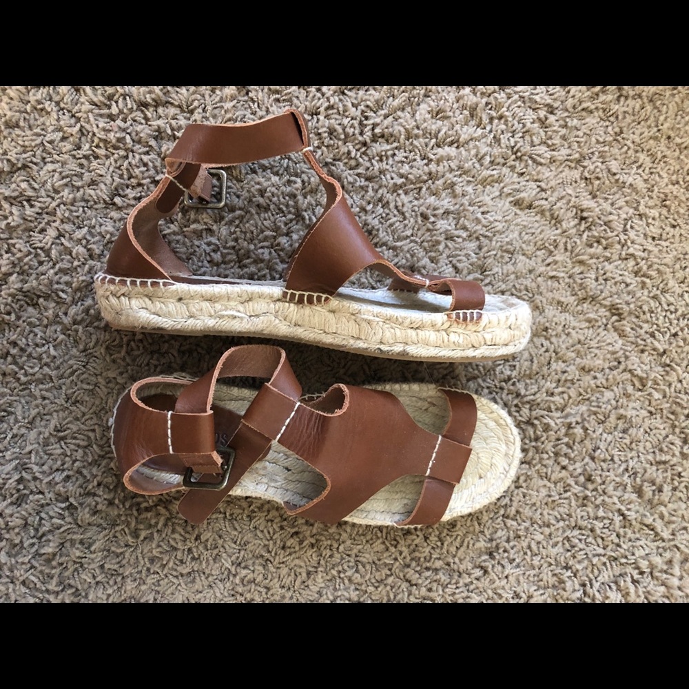 Soludos Espadrile Leather Sandals